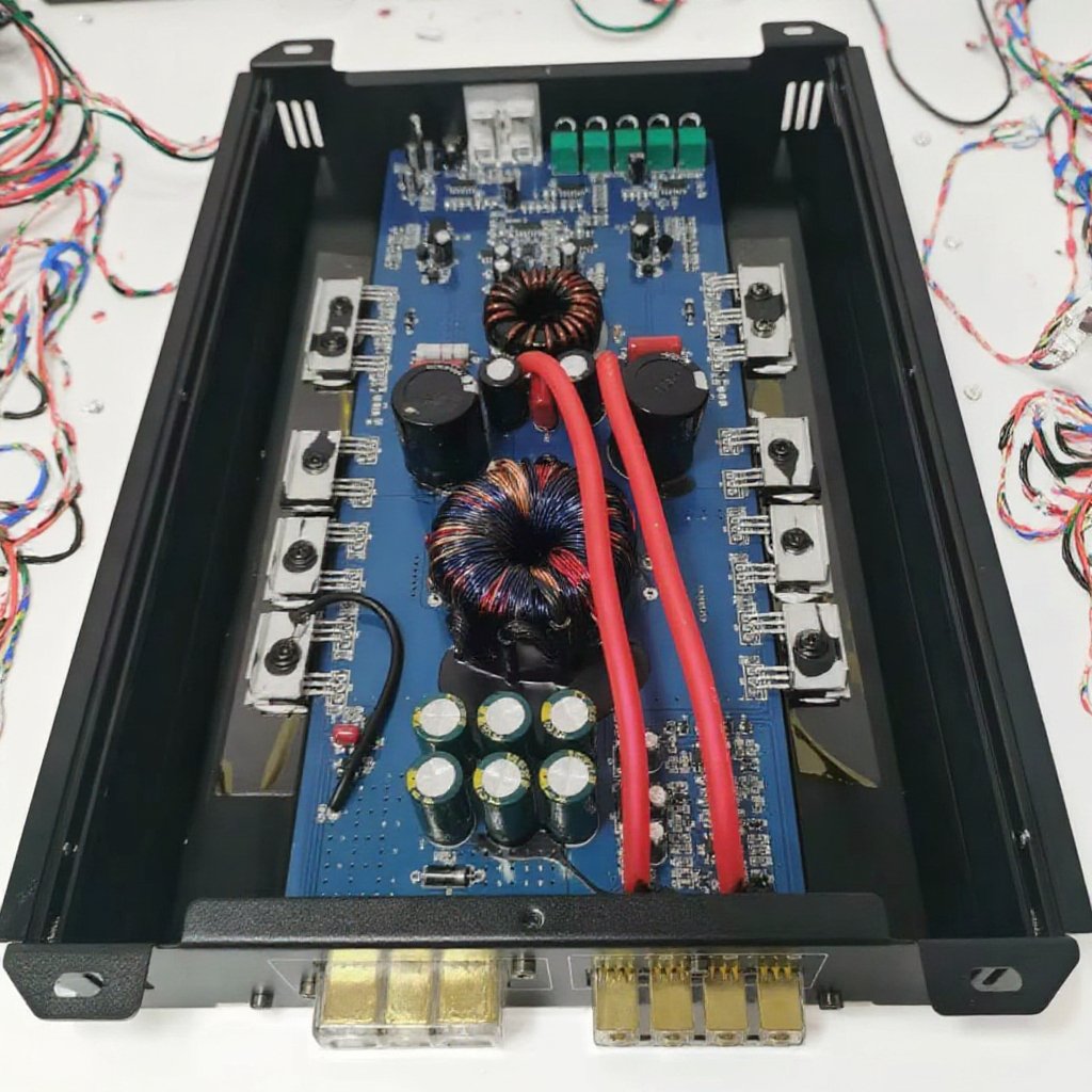 1D Strong Bass SPL Subwoofer Amplifier 1000W Class D Car Stereo Amplifier 4Channel Separation Equalizers Crossovers Monoblock