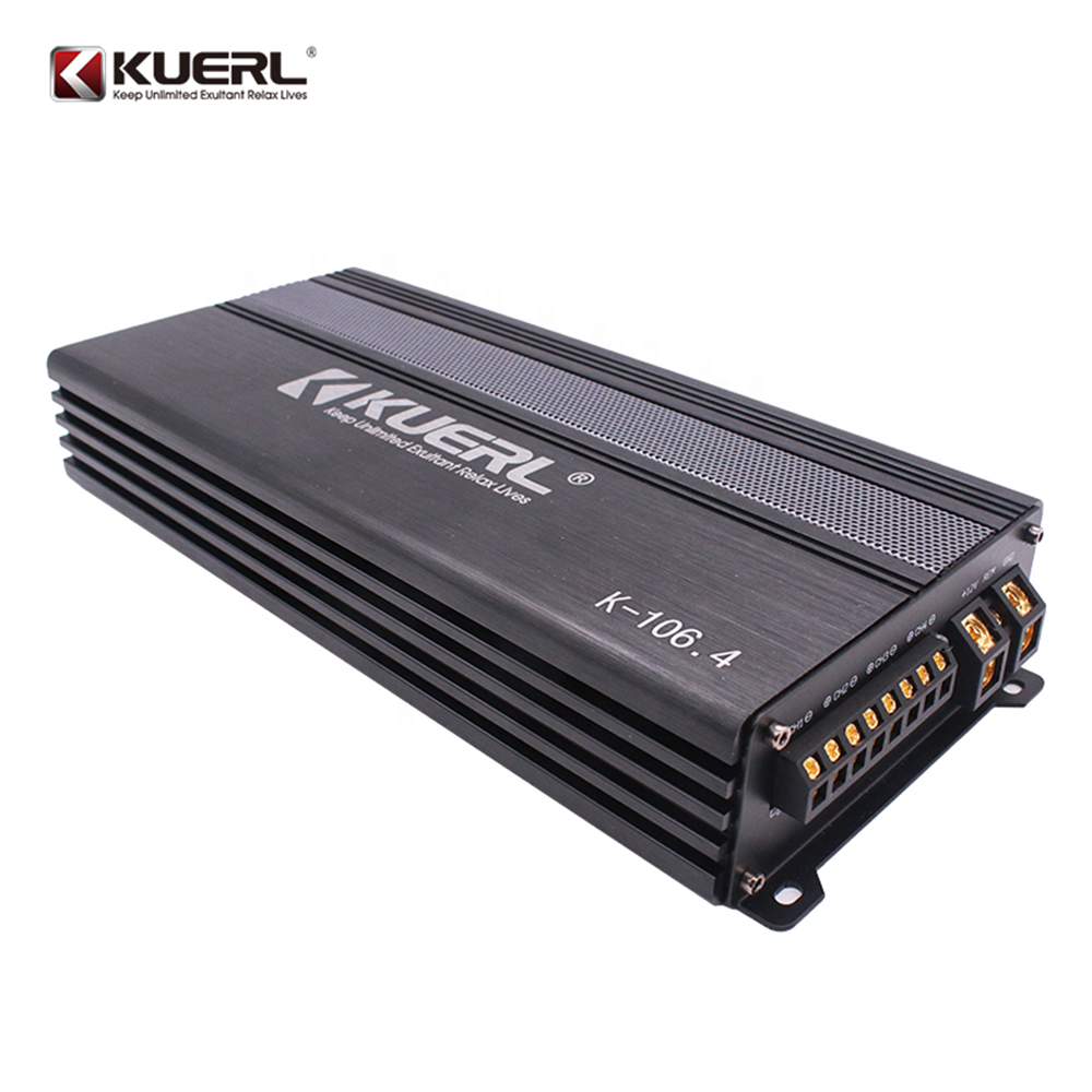 Kuerl Professional Wholesale 100W*4 High Power 12V Audio Amplifier System Class AB 4 Channel Car Power Amplifier
