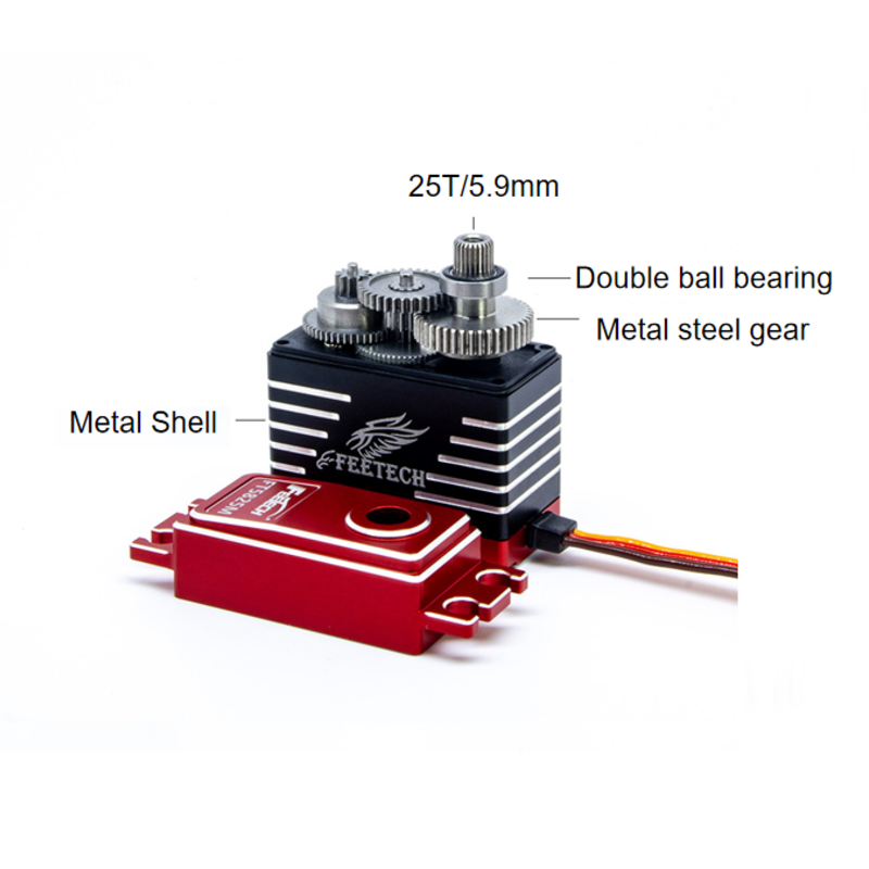 Steel Gear 35KG High Torque 0.075s 8.4V Digital Programmable Brushless Servo RC Cars Robots 1:8 Trax4 Quadcopter RC Helicopter