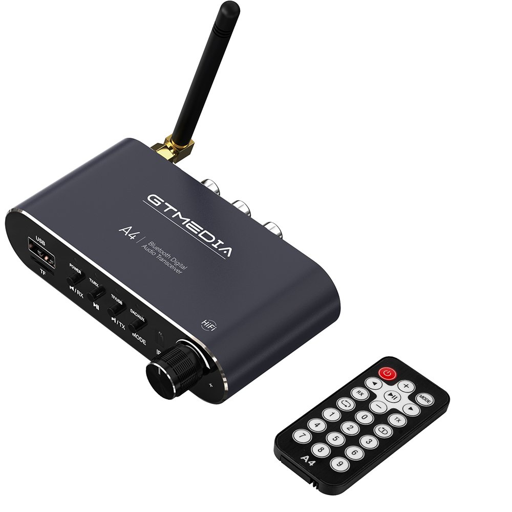GTMEDIA A4 Bluetooth 5.1 Receiver and Transmitter 4 in 1 Audio Adapter Work on the Car Type-C Interface