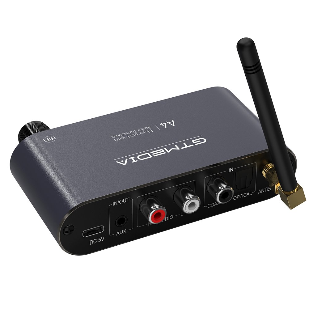 GTMEDIA A4 Bluetooth 5.1 Receiver and Transmitter 4 in 1 Audio Adapter Work on the Car Type-C Interface
