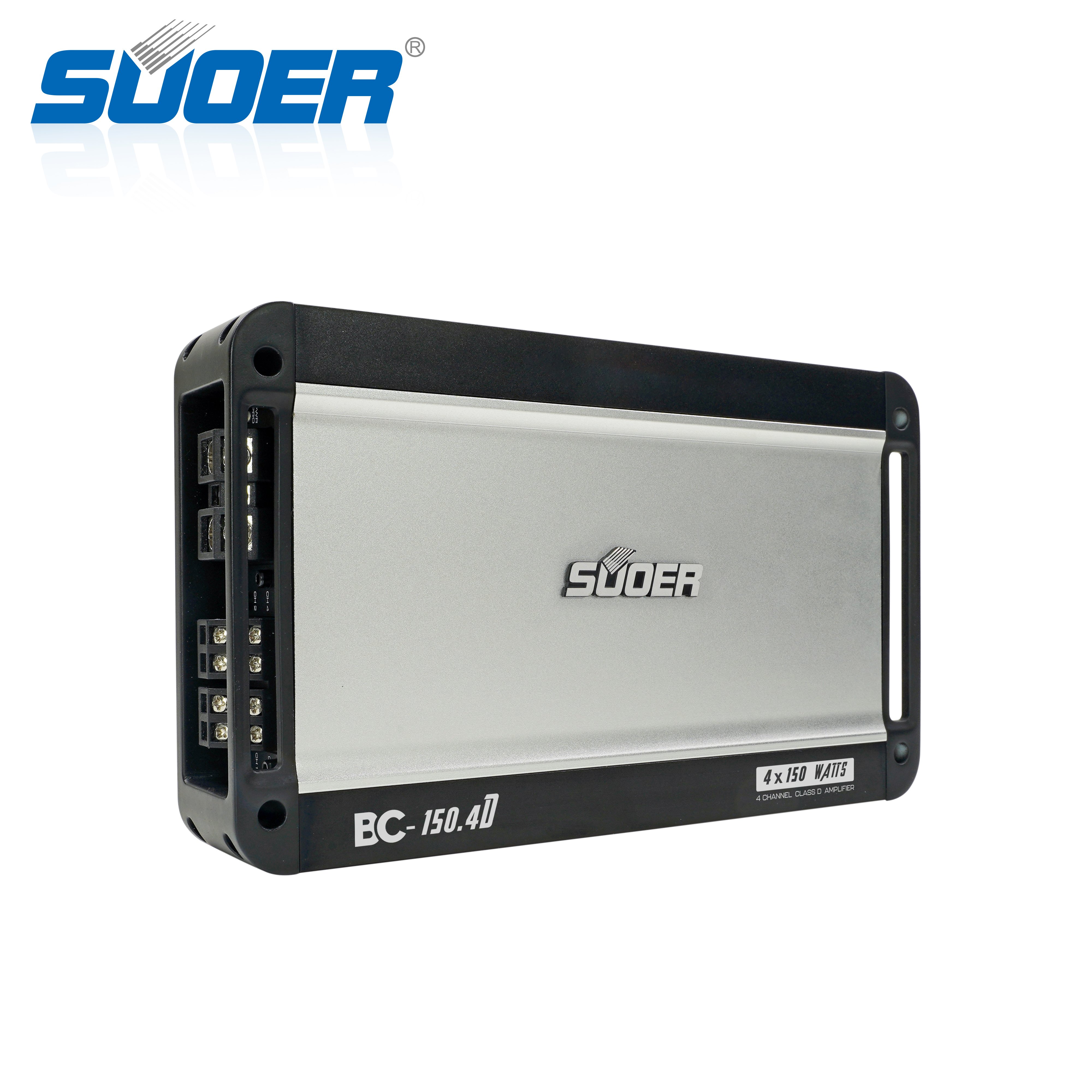 Suoer BC-150.4 High Quality Car Speaker Amplifier 4CH RMS 150W 4 Ohm Car Amplifier 4 Channels