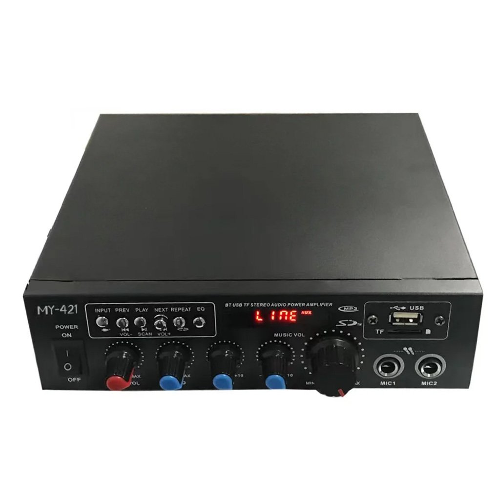 Famous Sound Power Amplifier Bluetooth Hybrid Car 12 V MIC Digital Stereo Receivers Home Audio Receiver Amplifier for Car Audio