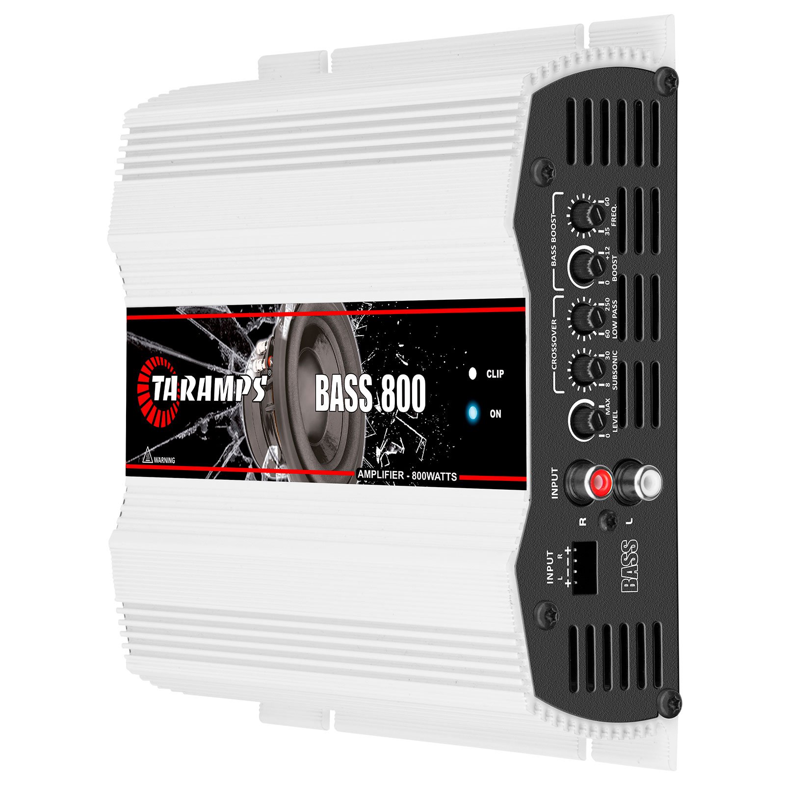Taramps Bass 800 Amplifier 800 Watts RMS 1 Channel 2 Ohms Monoblock Class D Great for Sub and Car Audio System Low Bass Boost