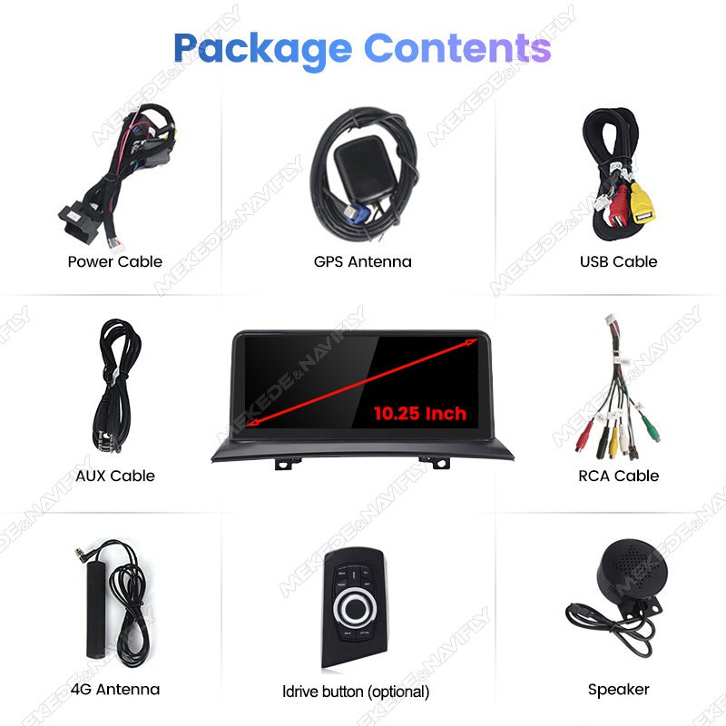 ID8 MEKEDE 10.25'' Android 12 8+256G CAR VIDEO for Bmw X3 E83 Without Screen 2004-2009 Stereo Car-play Voice Control Radio