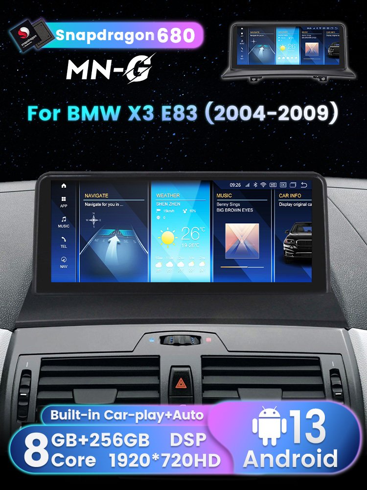 ID8 MEKEDE 10.25'' Android 12 8+256G CAR VIDEO for Bmw X3 E83 Without Screen 2004-2009 Stereo Car-play Voice Control Radio