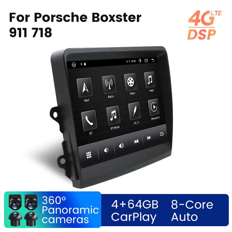 MEKEDE Android DSP RDS Car Gps for Porsche Boxster/718/911 PCM 3.1 2012-2015 4+64GB AM FM Car Player Car-play Multimedia System