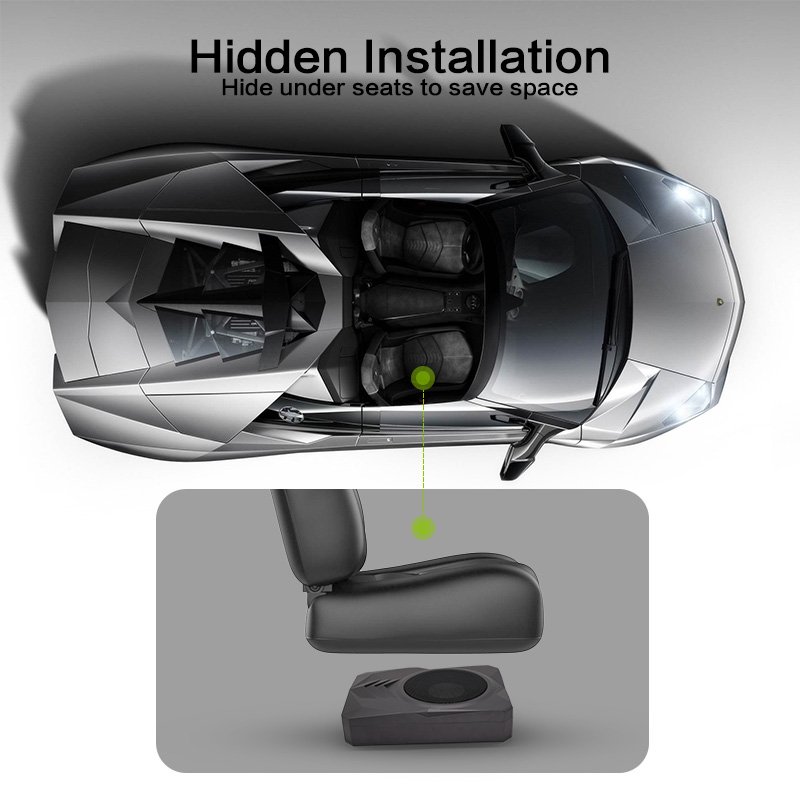 Sennuopu Hot Sale Auto Electronics Car Subwoofer Speaker Underseat Subwoofer with Aluminum Box