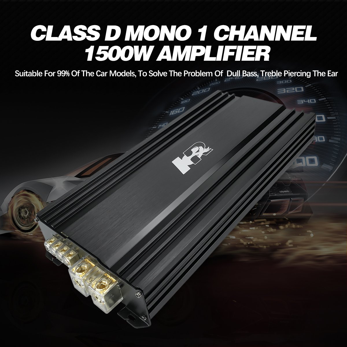 Zeming ZM-DT1500 Super High Power Car Amplifier Class D 1500W Monoblock Big Power Car Audio Amplifier for Car