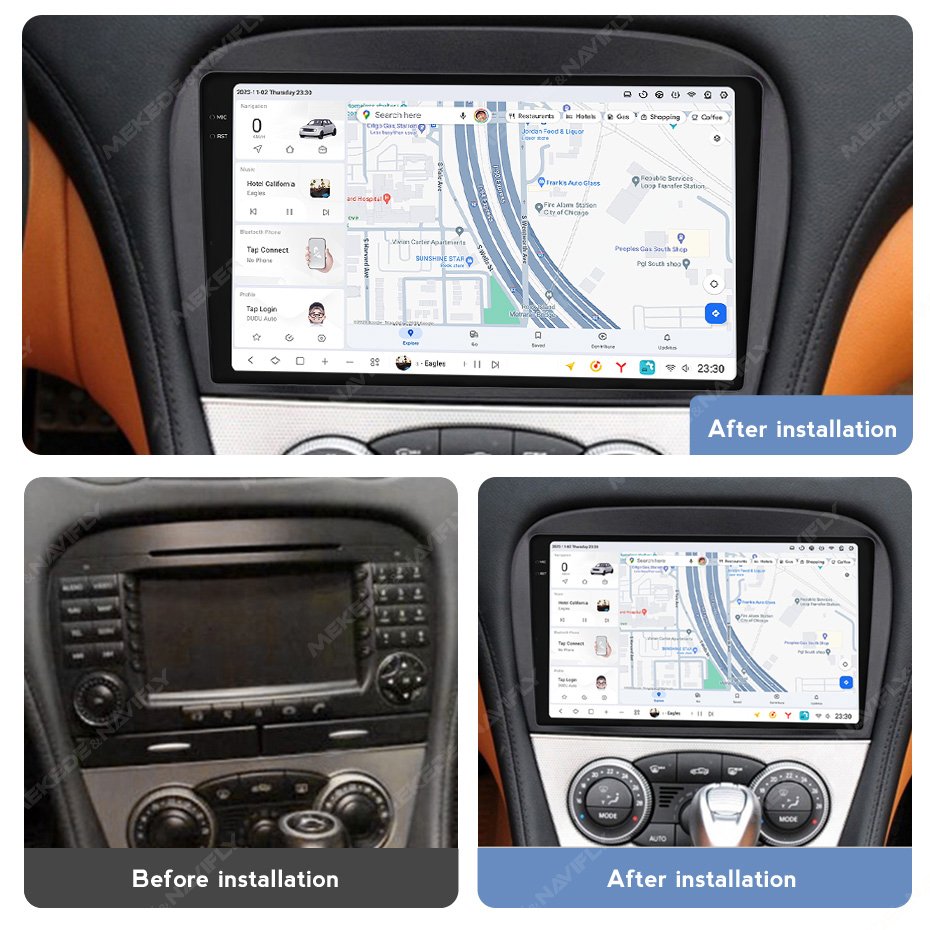 MEKEDE Android Car Video Car Stereo Auto Radio DUDU 2K Touch Screen 12+512GB 7870 System for BENZ SL