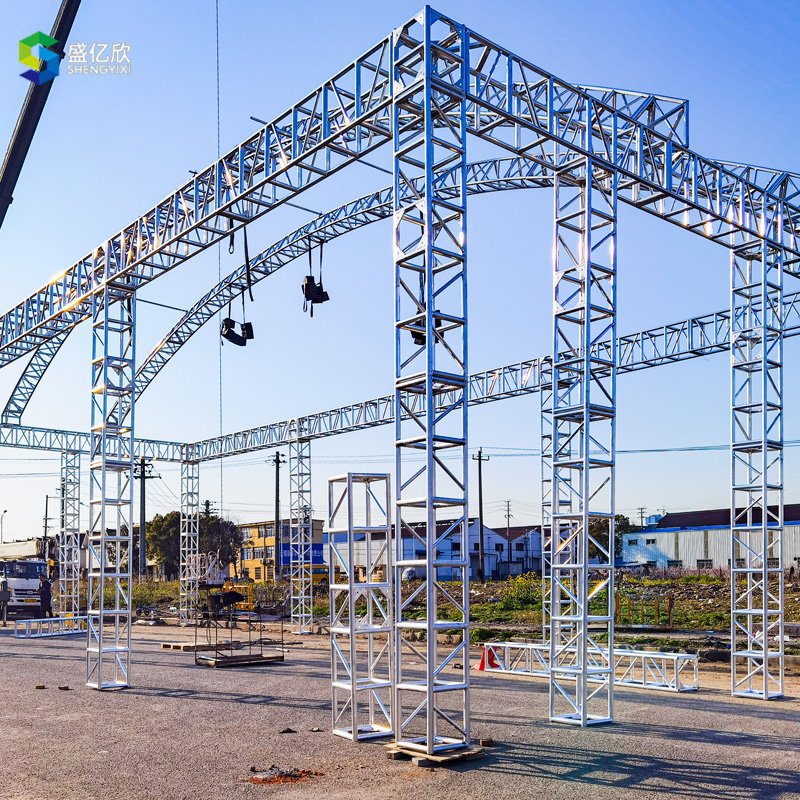 Strong aluminum line array speaker truss which compatible with truss ground support truss accessories for sale