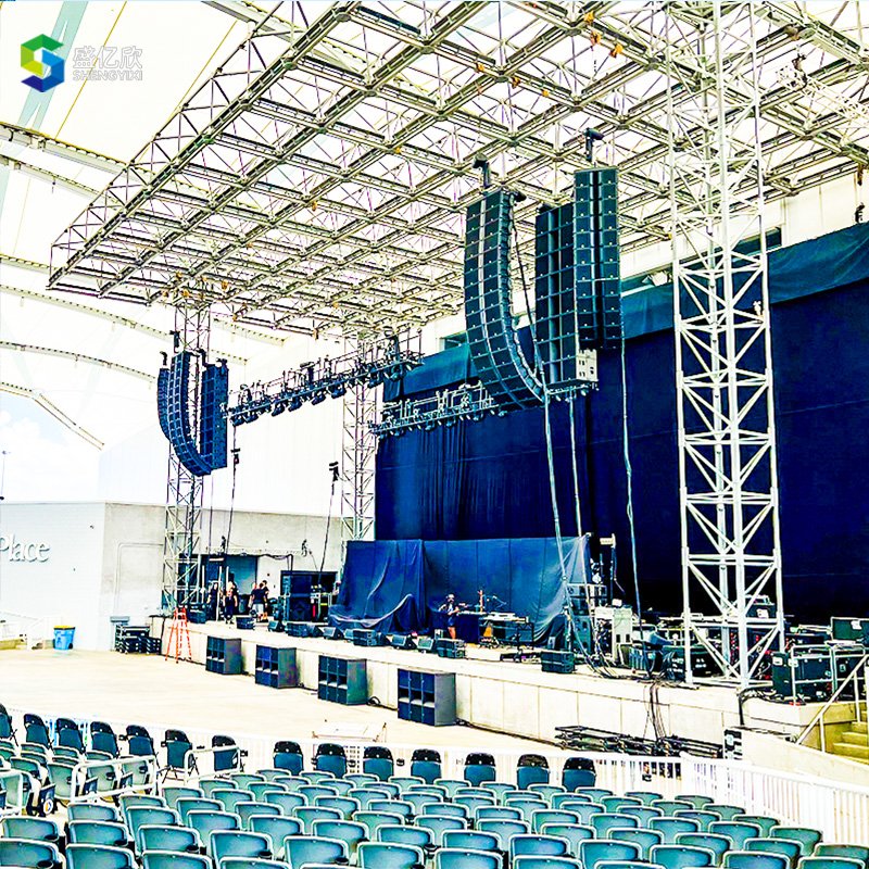 Strong aluminum line array speaker truss which compatible with truss ground support truss accessories for sale