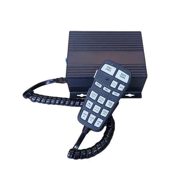 Vehicle Warning Horn Car Siren Speaker 100W 12V Loud Sound Microphone Fire Loudspeaker Emergency Alarm System
