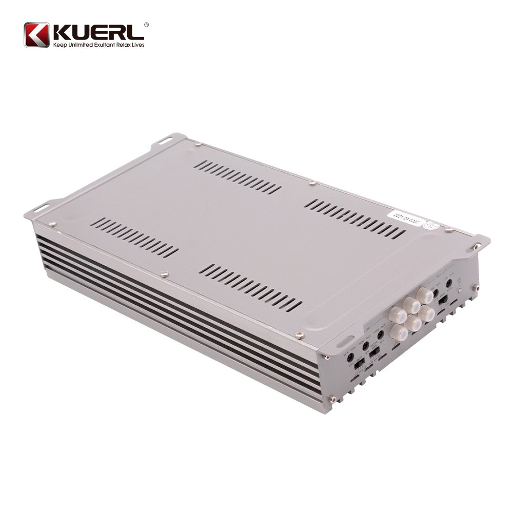 Silver 12V Car Audio Four Channel Power Amplifier 4*80W High Power Car Audio Modified Power Amplifier