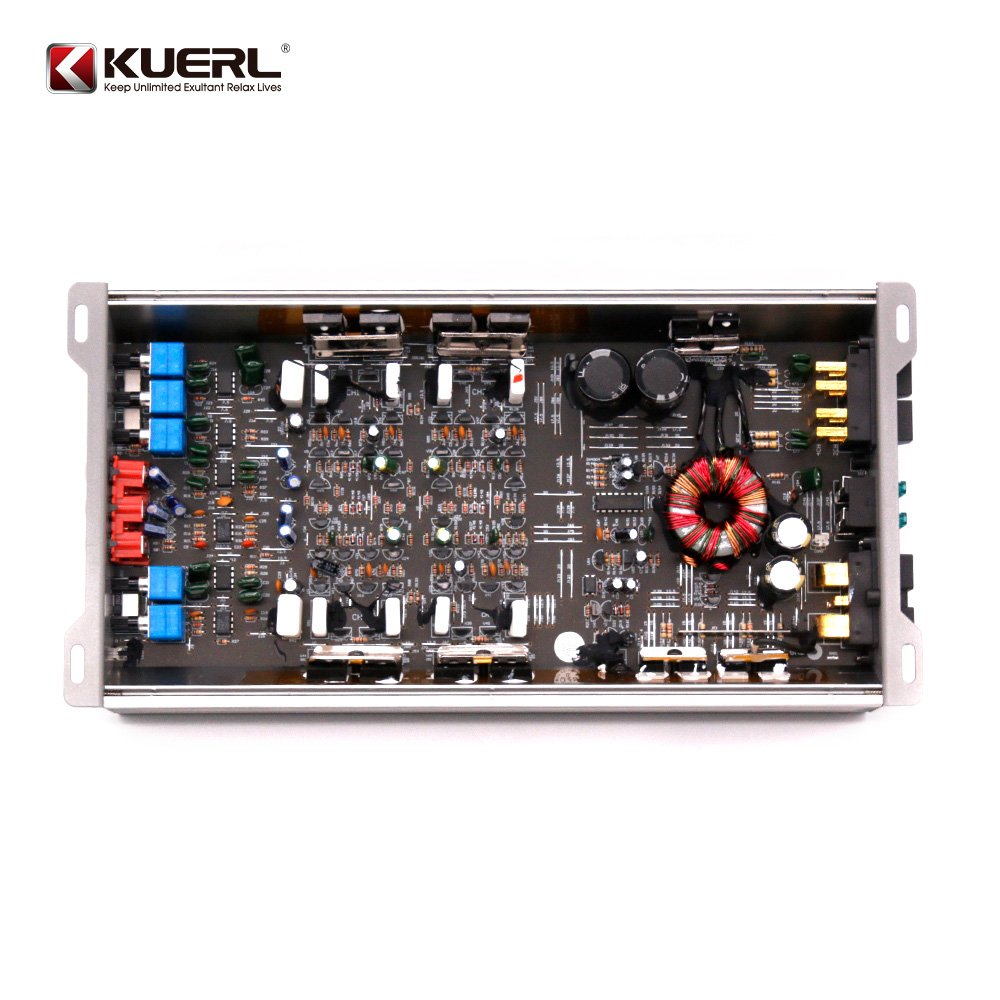 Silver 12V Car Audio Four Channel Power Amplifier 4*80W High Power Car Audio Modified Power Amplifier