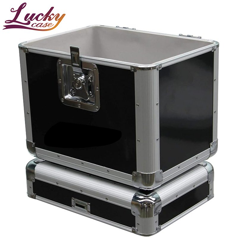 Silver Aluminum Vinyl Record Storage Box Portable LPs Carrying Case Hold 50 Vinyl Record Collect & Organizer With Lock