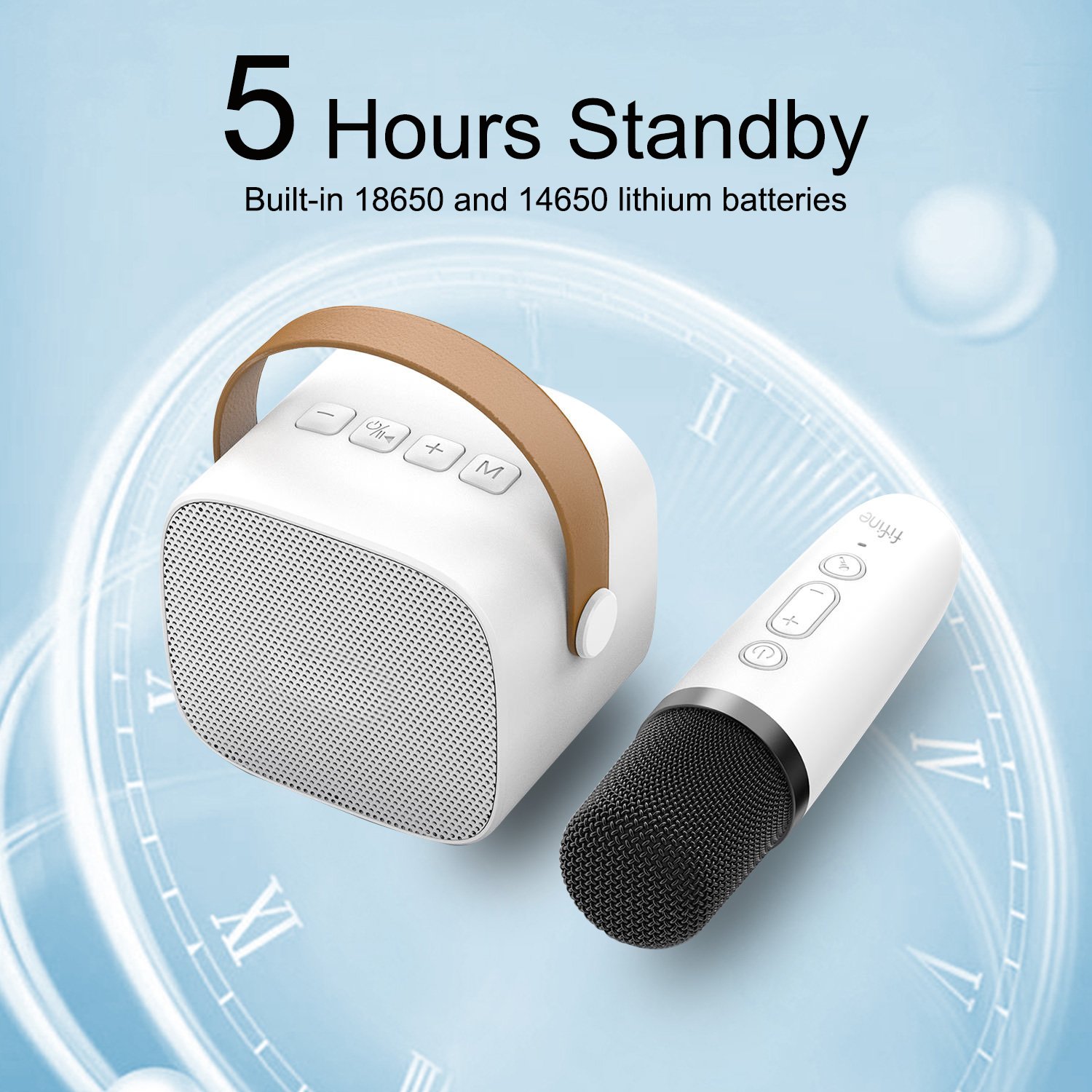 P2 Portable Karaoke Wireless Speaker With Wireless Microphones Small Karaoke Machine Music Box Mini Speaker Support TF Card