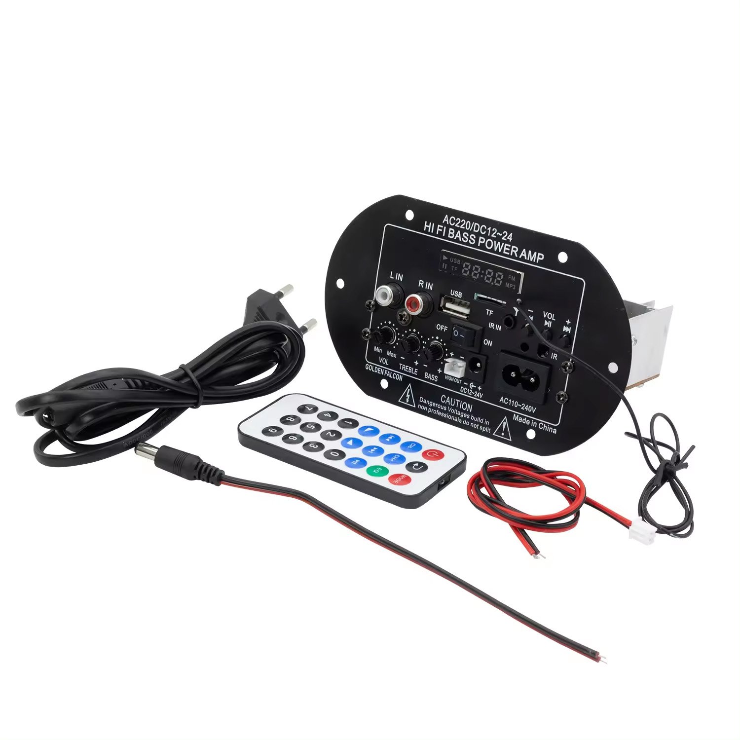 AC 220V Car Power Amplifier Subwoofer Amplifier Board With BT Remote Control Audio Amplifier Board