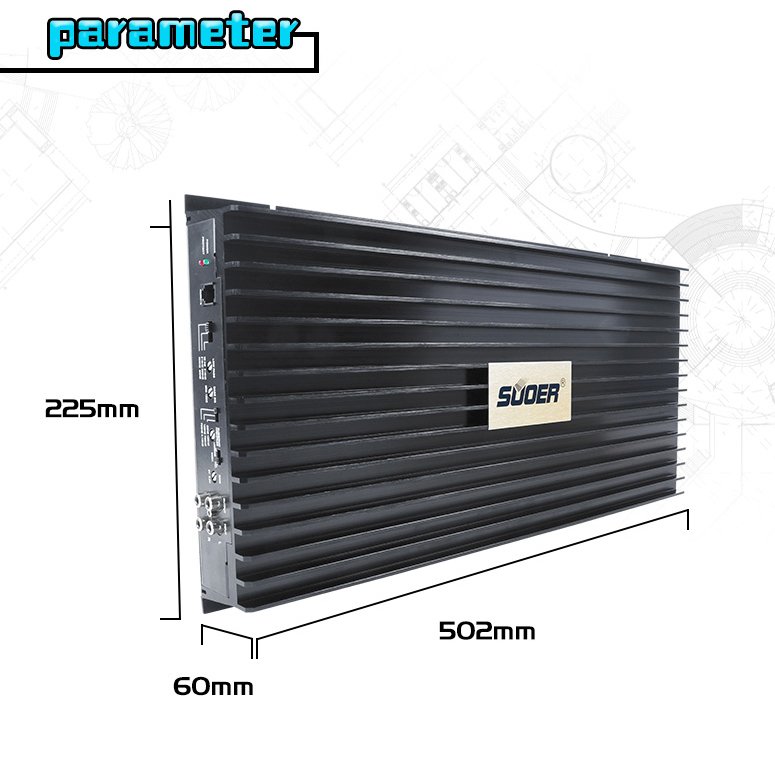 Suoer CD-1000.1-D Max Power 3000w Mono Channel Car Amplifier