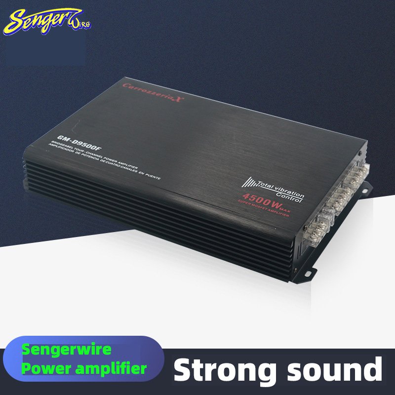 12V Full Range Car Amplifier 4 Channel 4500w Powerful Car Stereo Amplifier GM-D9500F