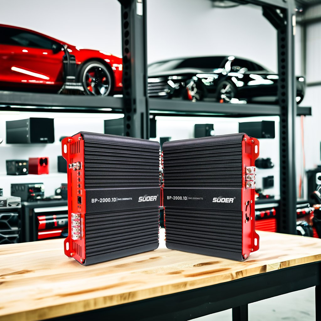 Suoer BP-2000 Monoblock Class D Car Amplifier 12V Auto RMS Power with Single Channel Crossovers