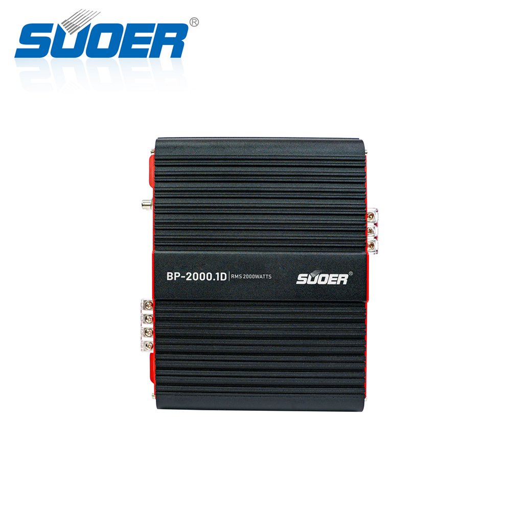 Suoer BP-2000 Monoblock Class D Car Amplifier 12V Auto RMS Power with Single Channel Crossovers