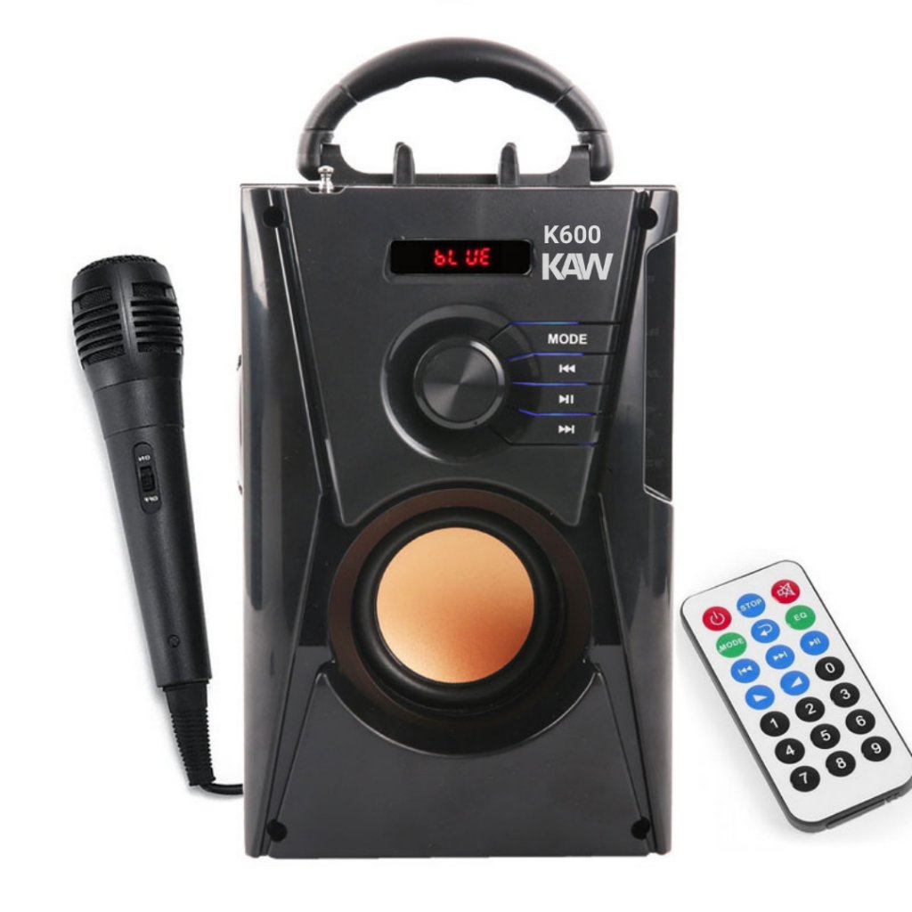 High Quality Accessories Consumer Electronics KAW K600 Bluetooth speaker with genuine karaoke microphone