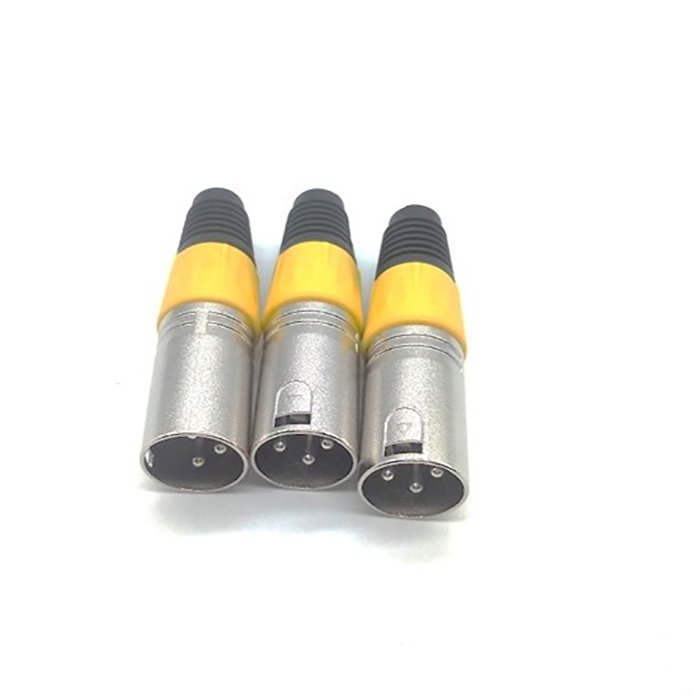 XLR Male Female 3/4/5pin Connector Connector Brass Xlr Adapter Audio & Video Solder