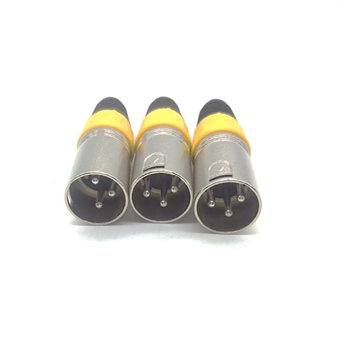 XLR Male Female 3/4/5pin Connector Connector Brass Xlr Adapter Audio & Video Solder