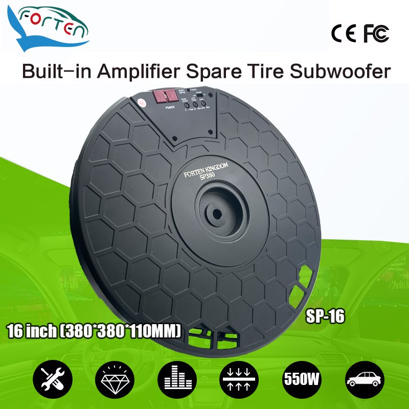 Universal 15inch Subwoofer Exterior Auto Electronics Car Powered Bass Amplifier Speaker Audio Spare Tire Tyre Subwoofers for Car