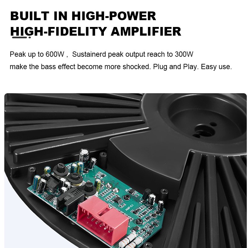 Universal 15inch Subwoofer Exterior Auto Electronics Car Powered Bass Amplifier Speaker Audio Spare Tire Tyre Subwoofers for Car