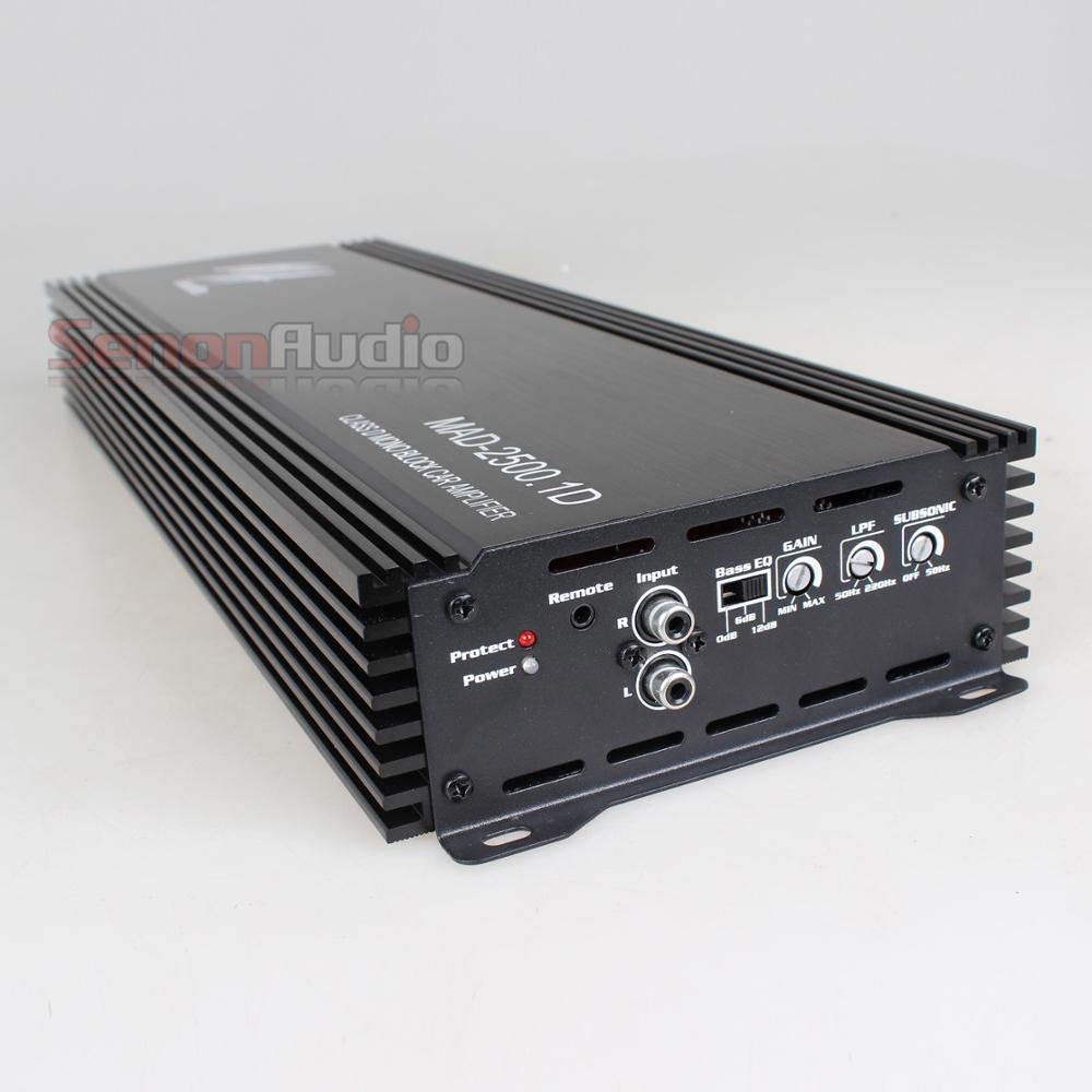 1 Channel Power Class D Amplifier Car Class D Monoblock Amplifier 2500Wrms Car Audio Amplifier
