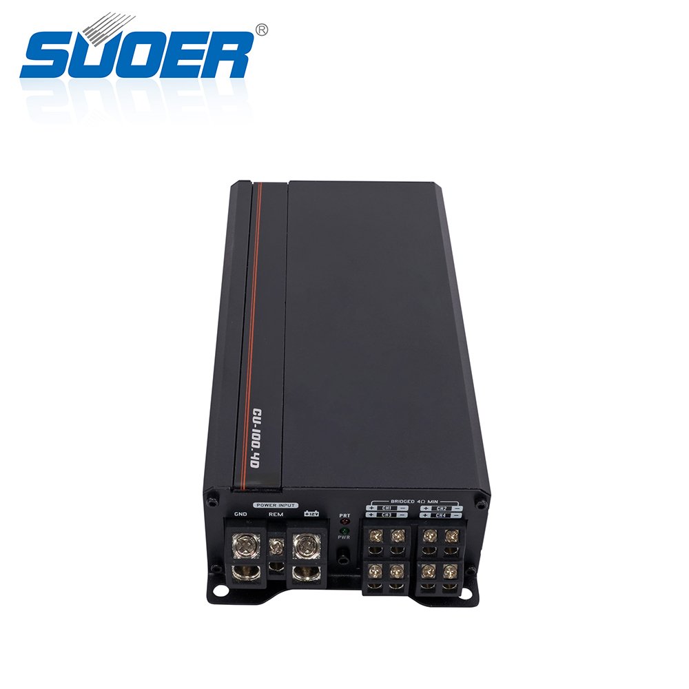Suoer CU-100.4 Car Audio 4*100w Car Stereo Amplificador De Celular Made in China