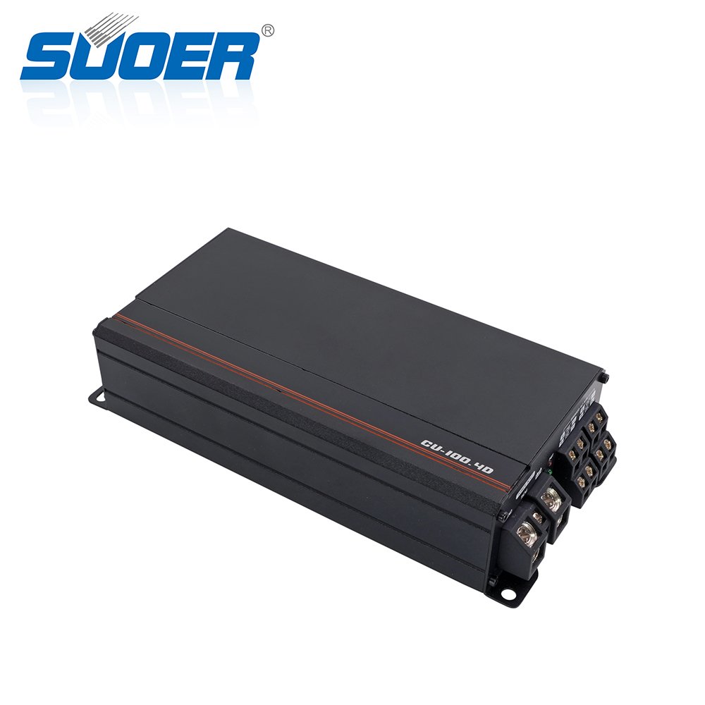 Suoer CU-100.4 Car Audio 4*100w Car Stereo Amplificador De Celular Made in China