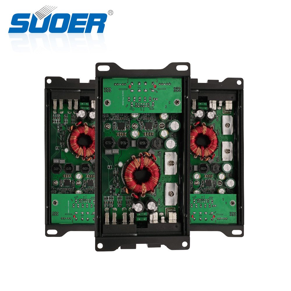 Suoer CU-80.4 Car Audio 1000W Mini Size 190*100*46mm 4 Channel Full Range Class D 4*80w Car Stereo Amplifier