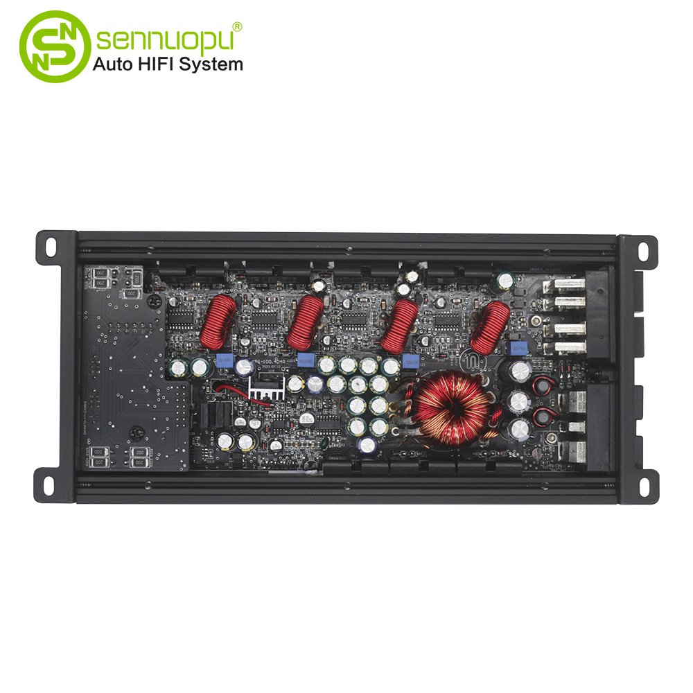 Sennuopu 4-Channel Car Amplifier D-Class Digital Full Range with Crossovers