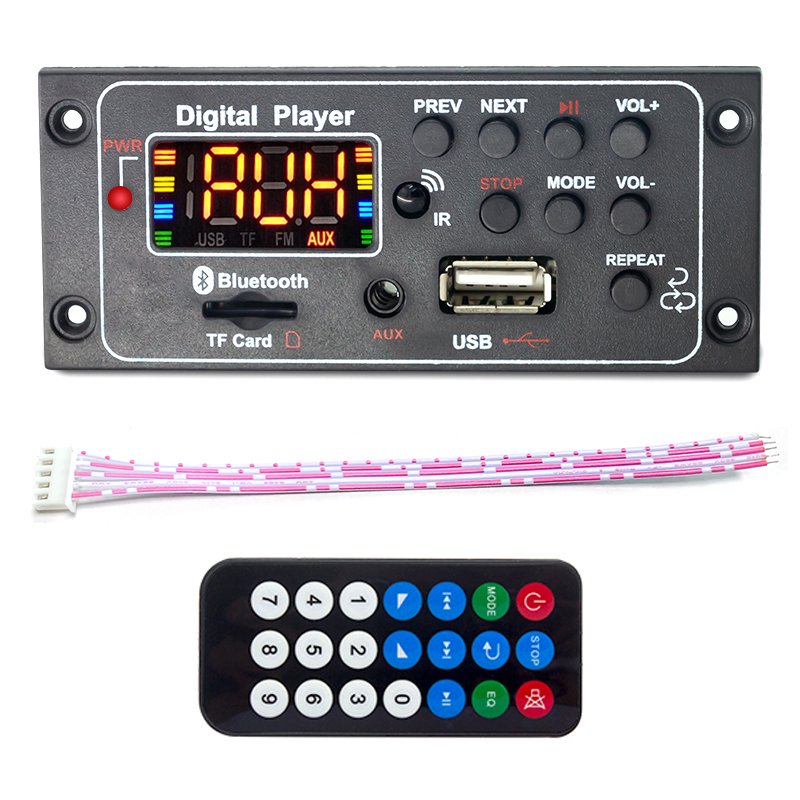 Good Amplifier MP3 Player Decoder Board DC 5V-26V Support Call Recording BT 5.0 Car FM Radio Module Support TF USB AUX 3.5 WAV