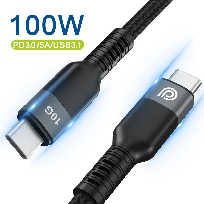 Phone Accessories USB3.1 super speed 100W usb c cord PD Usb Gen 2 phone charging usb cable c type c for laptop