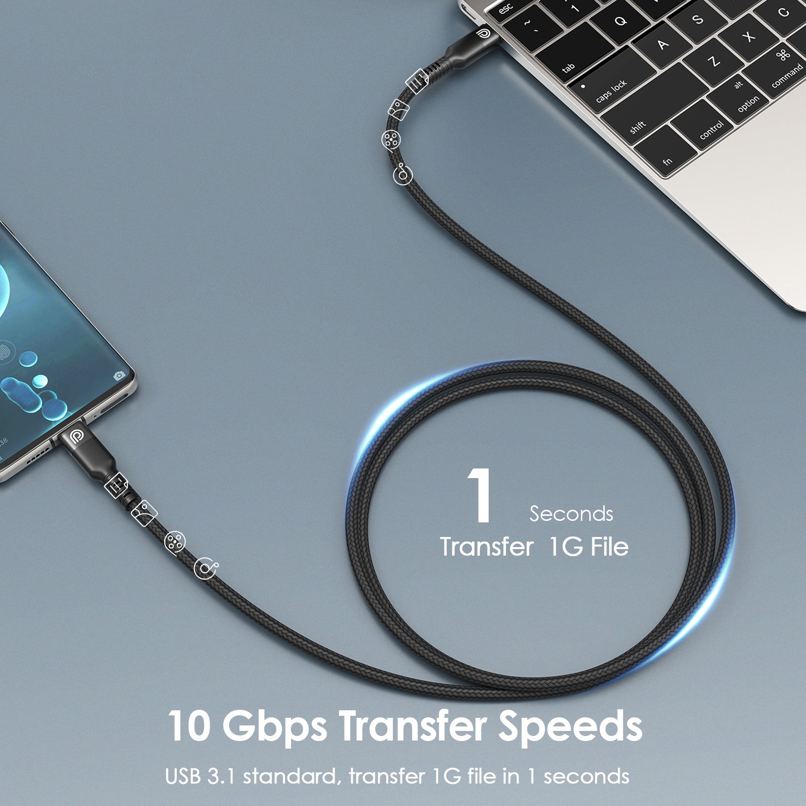 Phone Accessories USB3.1 super speed 100W usb c cord PD Usb Gen 2 phone charging usb cable c type c for laptop