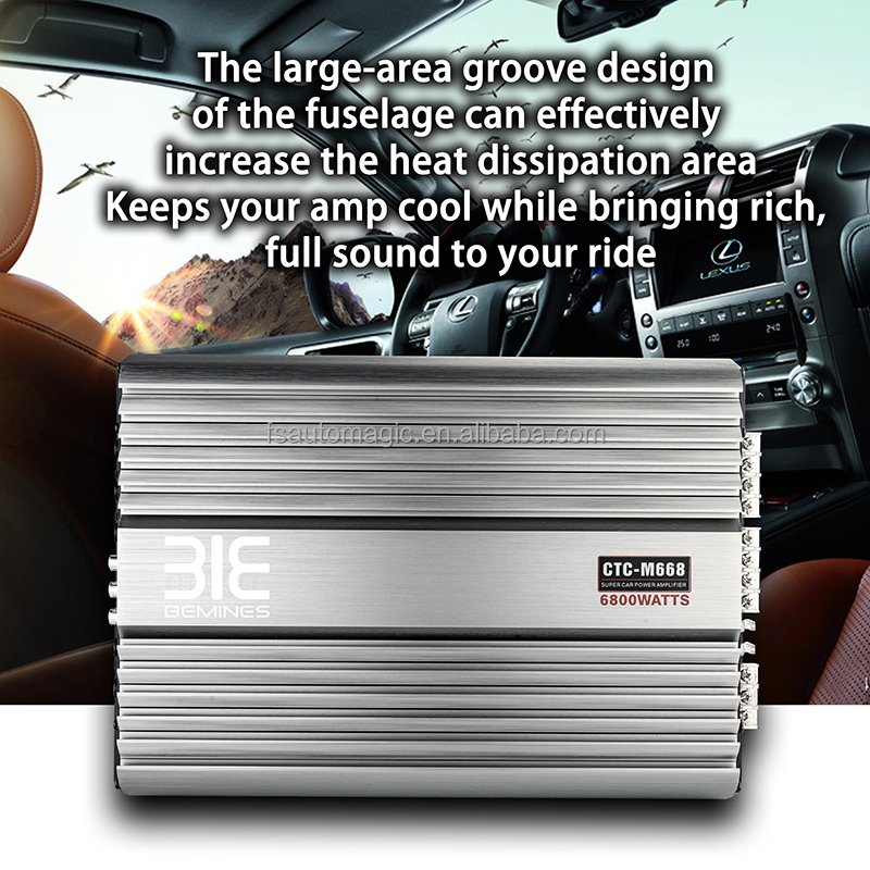 Auto Magic Cube M668 12V Power Amp Car Audio Amplifier 4 Channel Auto Amplifier Car Amplificador 6800W Car Amplifier