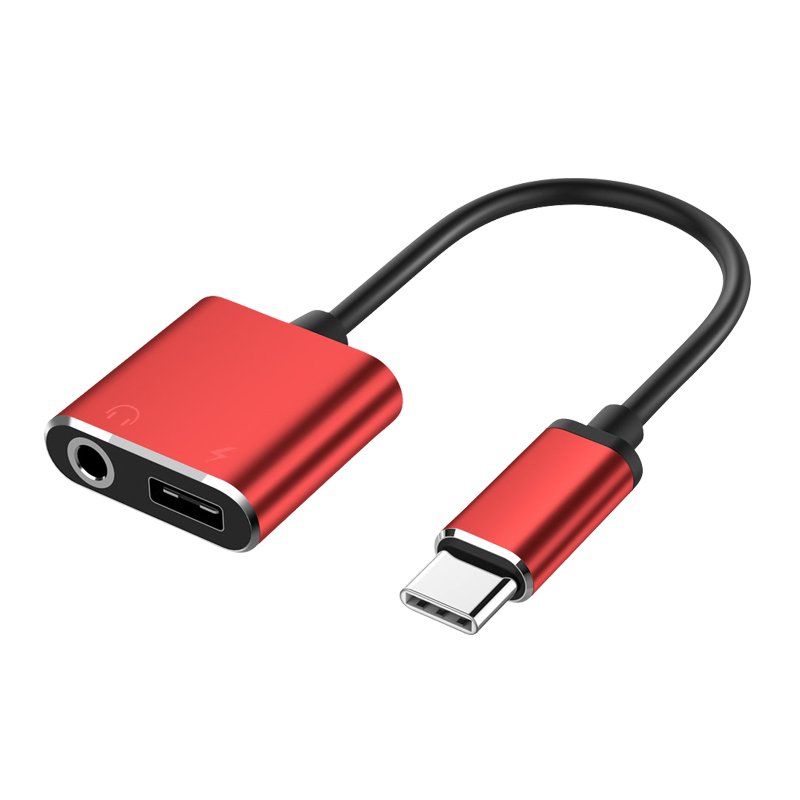 USB C to 3.5mm Headphone and Charger Adapter 2 in 1 USB C to Aux Audio Jack with PD 60W Fast Charging Cable Cord