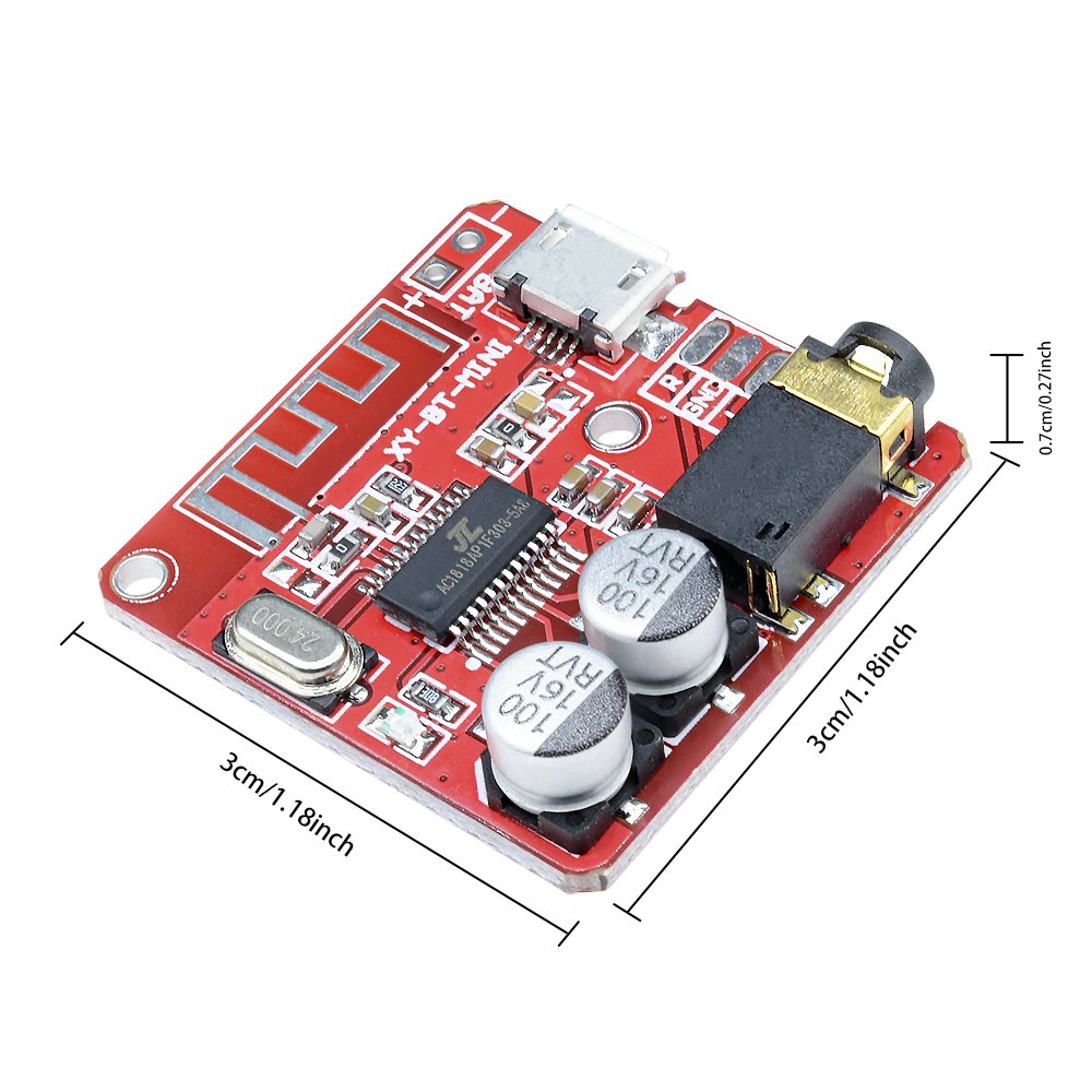 XY-BT-Mini Mp3 Bluetooth 4.1 Decoding Board 5v Lossless Decoder Car Speaker Audio Circuit Board Stereo Audio Receiver Module