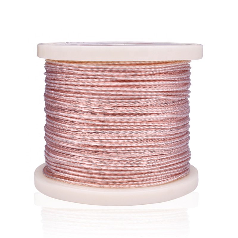 Multi Core Colored Transparent Soft Braided PTFE Silver OCC Wire Hifi Headphone Earphone Upgrade DIY Creative audio Cable