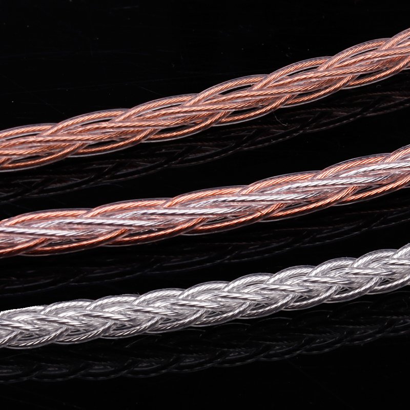 Multi Core Colored Transparent Soft Braided PTFE Silver OCC Wire Hifi Headphone Earphone Upgrade DIY Creative audio Cable