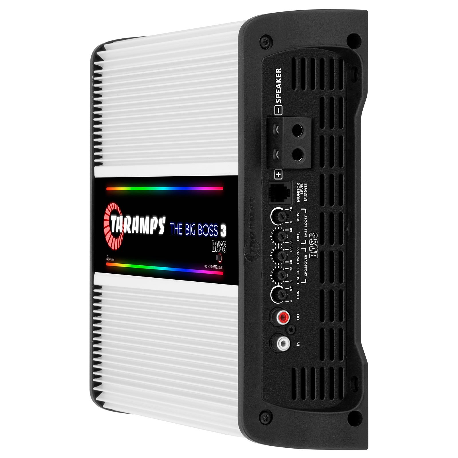 Taramps the Big Boss 3 Bass Amplifier 0.5 to 2 Ohms 3000 Watts RMS 108 RGB Effects Multi Impedance Class D Monoblock Car Audio