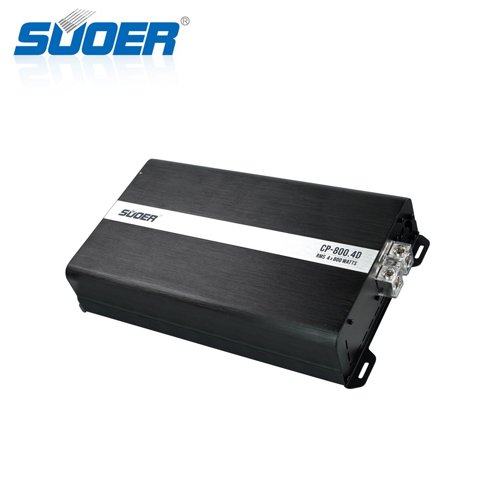 Suoer CP-800.4 Class D Mono Channel Car Amplifier Rms 800 Watts 4 Channel Car Amplifier