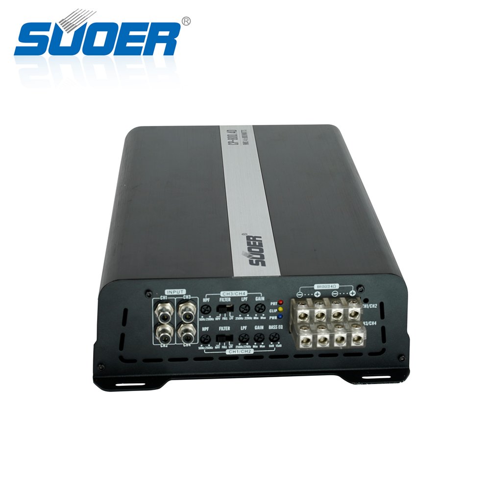 Suoer CP-800.4 Class D Mono Channel Car Amplifier Rms 800 Watts 4 Channel Car Amplifier
