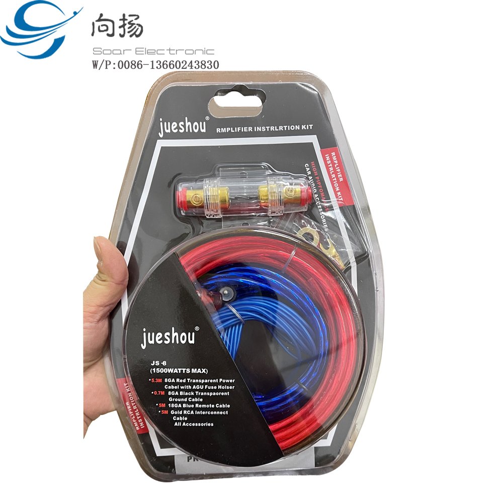 New Arrival Car Audio Amplifier Instrlrtion Kits 10GA Speaker Cable for Car Subwoofer