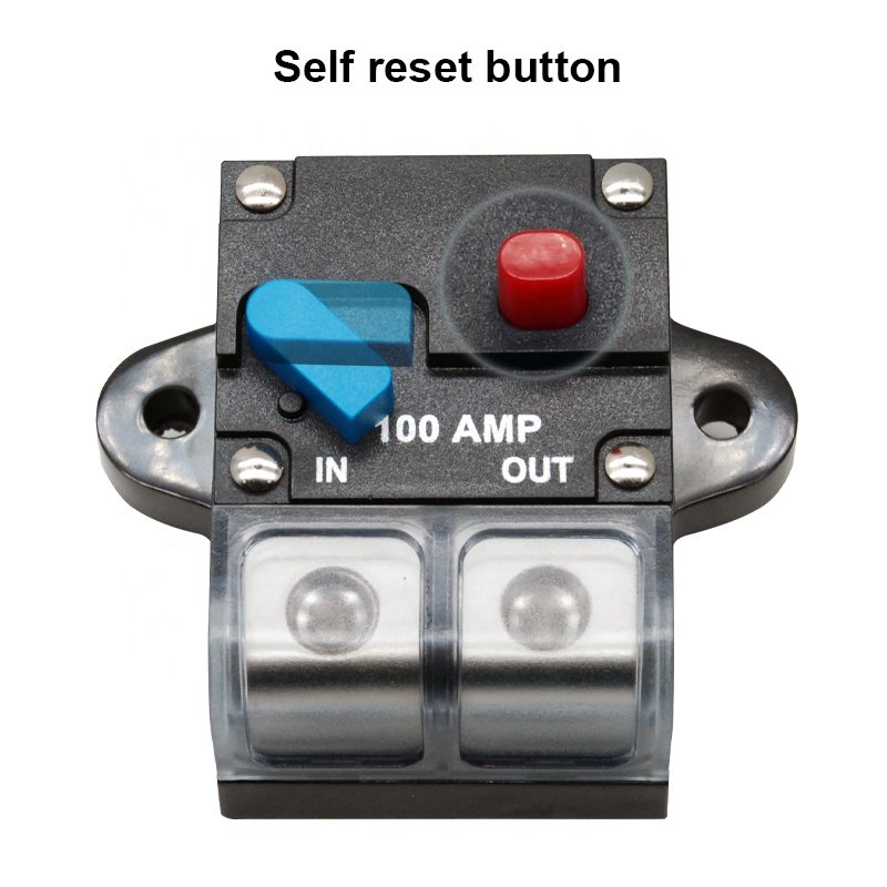 Pure Copper AGU Style Stereo Amplifier Refit 4GA to 4GA Cable 100A 12V Car Truck Audio Amplifier Circuit Breaker Fuse Holder