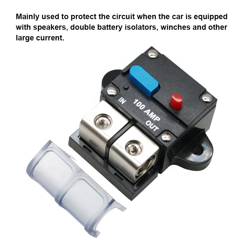 Pure Copper AGU Style Stereo Amplifier Refit 4GA to 4GA Cable 100A 12V Car Truck Audio Amplifier Circuit Breaker Fuse Holder
